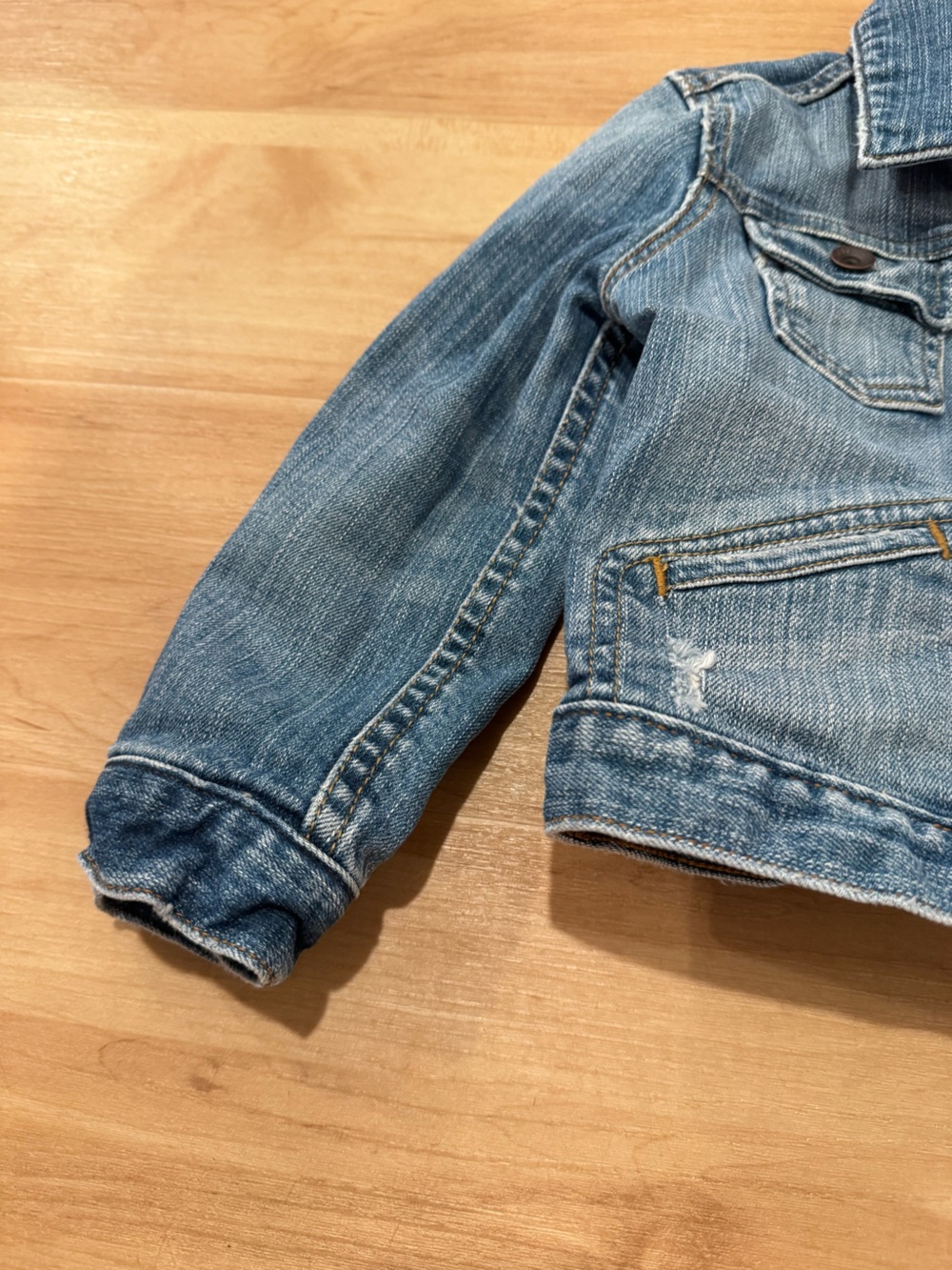Polo Ralph Lauren Fine Denim Goods Denim Jacket with Plaid Lining Girl's Size 4 - Picture 11 of 11